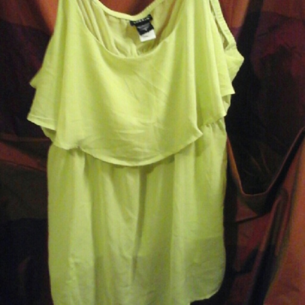 Neon yellow Torrid blouse